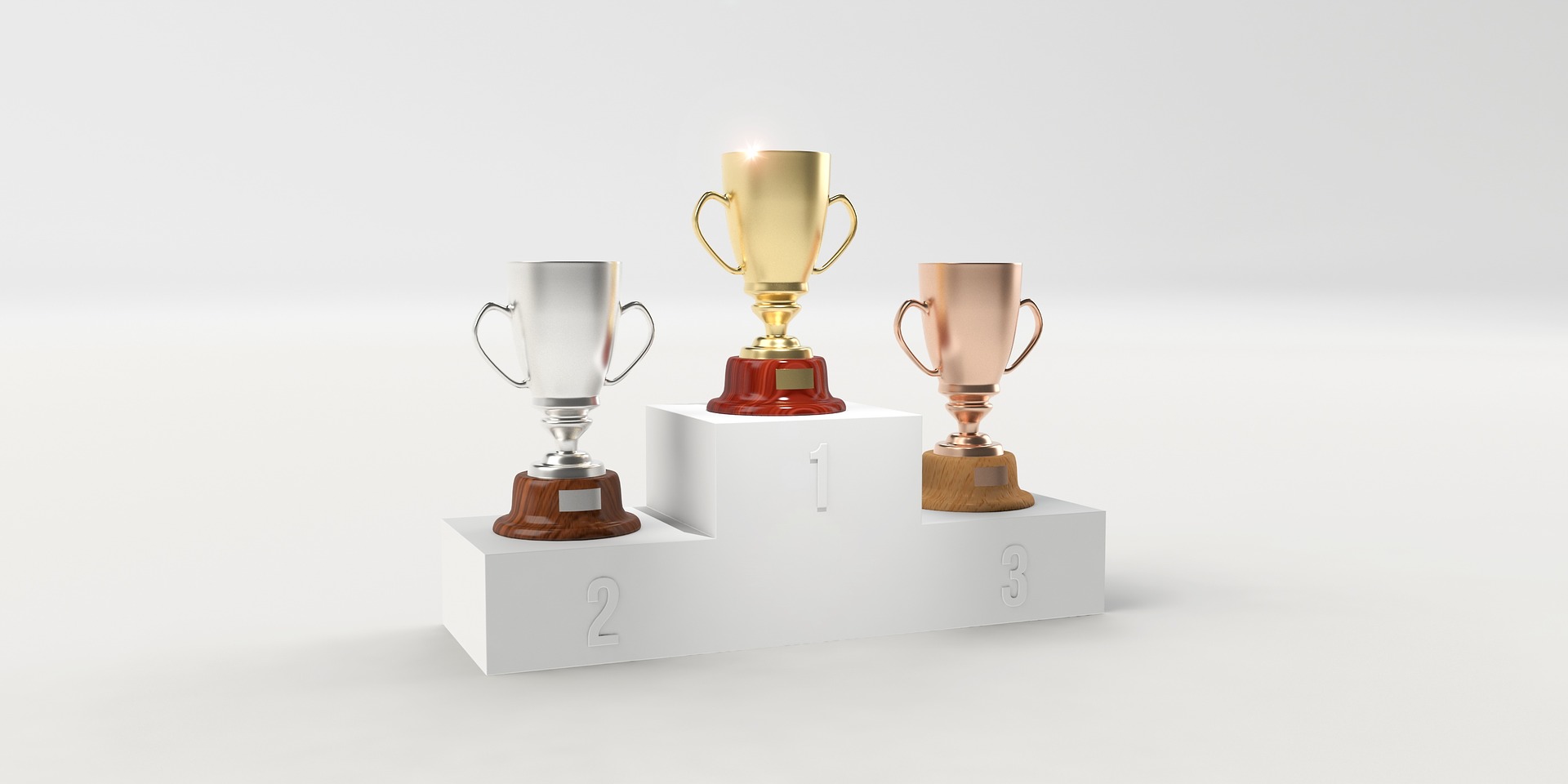 Gold, silver and bronze trophies Gold, silver and bronze trophies
